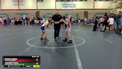 72 lbs Cons. Semi - Mason Bires, Virginia Patriots vs Andrew Dahl, Williamsburg Wrestling Club