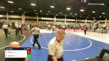 120 lbs 2nd Place - Aj Hague, Bear Cave WC vs Angel Casillas, Mingus Mountain WC