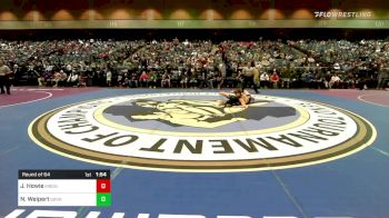 138 lbs Round Of 64 - Judah Howie, Meridian - B vs Nick Weipert, Green River