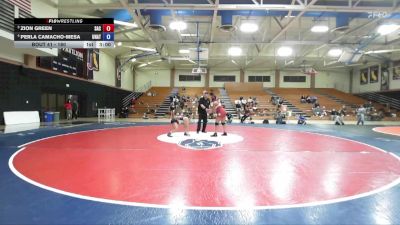 180 lbs Round 3 - Zion Green, Sacramento City College vs Perla Camacho-Mesa, Unatached