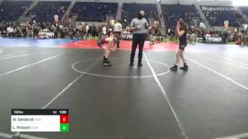 102 lbs Consi Of 4 - Wyatt Sandoval, Vacaville WC vs Landyn Philpott, Cowa