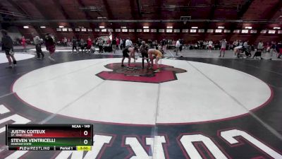 149 lbs Quarterfinal - Steven Ventricelli, Oswego State vs Justin Coiteux, St. John Fisher