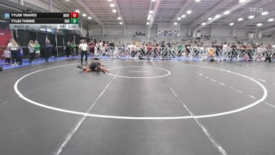 145 lbs Quarterfinal - Tyler Traves, Team Shutt Rioux - HSB vs Tylin Thrine, Indiana Outlaws Black - HSB