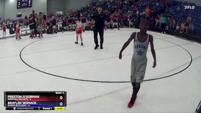 56 lbs Round 2 (4 Team) - Preston O`Gorman, Nebraska Red Boys vs Braylen Womack, Kansas Blue Boys