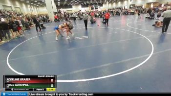 144 lbs Champ. Round 2 - Paige Gershmel, MT vs Addeline Graser, NE