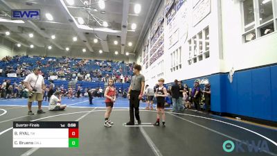 67 lbs Quarterfinal - BOWEN RYAL, Tuttle Wrestling vs Creed Bruens, Carl Albert