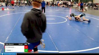 121-130 lbs Cons. Round 2 - Parker Zikmund, Central City vs Tavean Miller, Golden Eagles