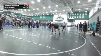 285 lbs 3rd Place Match - Francisco Segovia, Buena vs Matt Mijares, Bonita