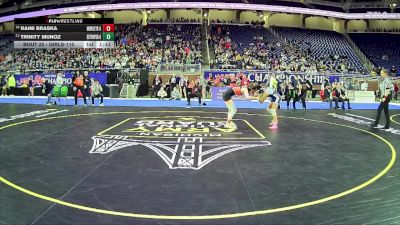 Girls-110 lbs Champ. Round 1 - Trinity Munoz, Voyageur College Prep Girls vs Raini Braska, Thornapple Kellogg Hs Girls
