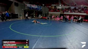 100 lbs Round 2 (8 Team) - Yadelyn Gavirio, Dumas vs Nataleigh Zapata, Fort Worth Benbrook