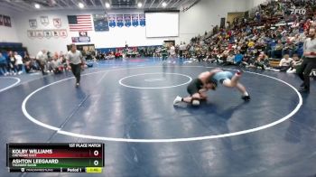 138 lbs 1st Place Match - Kolby Williams, Cheyenne East vs Ashton Leegaard, Thunder Basin