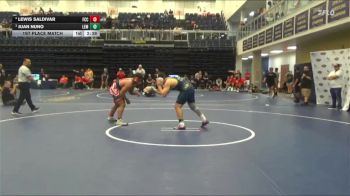 184 lbs 1st Place Match - Lewis Saldivar, Fresno City College vs Juan Nuno, Lemoore College