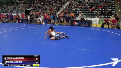 67 lbs Champ. Round 2 - Khylen Sanderson, KS vs Joaquin Ascencio, MI