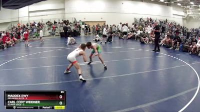 85 lbs Finals (8 Team) - Maddex Ewy, Oklahoma Elite vs Carl Cody Weidner, Illinois Gold