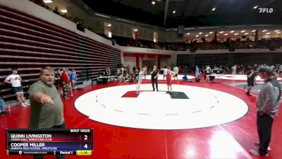 138 lbs Quarterfinal - Quinn Livingston, Cascia Hall Wrestling Club vs Cooper Miller, Harrah High School Wrestling