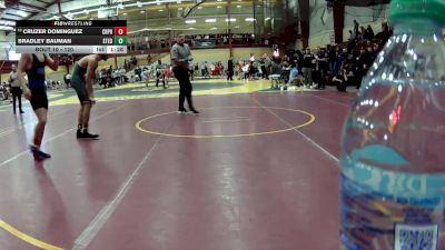 120 lbs Champ. Round 1 - Bradley Bauman, St Edward vs Cruzer Dominguez, Creighton Prep