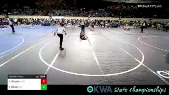 85 lbs Quarterfinal - Joe Woods, Morrison Takedown Club vs Toby Shield, Grove Takedown Club