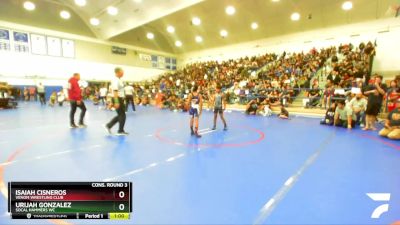 71 lbs Cons. Round 3 - Isaiah Cisneros, Venom Wrestling Club vs Urijah Gonzalez, SoCal Hammers WC