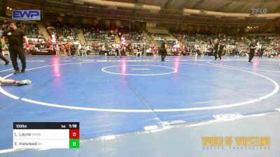 100 lbs Semifinal - Lucas Layne, NBWA vs Ethan Halstead, Darkhorse