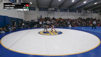 130 lbs Champ. Round 3 - Jared Perez, Sacred Heart Cathedral Prep vs Barrett Silva, Central Catholic