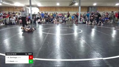 62 lbs Consi Of 16 #2 - Angie Santiago, Johnson City vs Talon Klesh, Long Pond