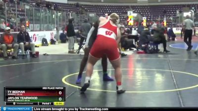 215 lbs 3rd Place Match - Jaylon Yearwood, Union-Endicott Sr HS vs Ty Beeman, Waverly Sr HS