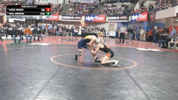 A - 118 lbs Cons. Round 2 - Will Merkel, Custer Co. (Miles City) vs Luke Hesse, Frenchtown