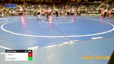 90 lbs Consi Of 32 #2 - Landon Reed, Combat Athletics vs Kyson Campbell, Victory