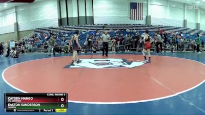 74 lbs Cons. Round 3 - Easton Sanderson, Indiana vs Cayden Mango, STL Warrior