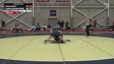 285 lbs Cons. Round 1 - Emre Sensoy, Trinity (CT) vs Jason Canavan-Dwyer, Southern Maine