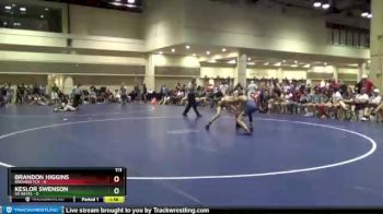 113 lbs Round 2 (10 Team) - Brandon Higgins, Brevard FCA vs Keslor Swenson, SD White