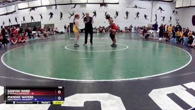 160 lbs Round 5 (16 Team) - Saniyah Ward, D`Youville University vs Phoenix Waters, Siena Heights University