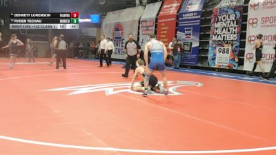 132 Class 1 lbs Cons. Round 3 - Behrett Lorenson, Palmyra vs Ryder Techau, Brookfield