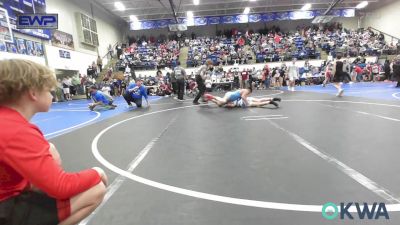 140 lbs Final - Spencer Holum, Vinita Kids Wrestling vs David Sanchez, Locust Grove