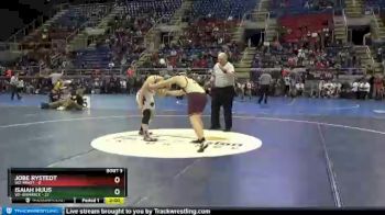 220 lbs Placement Matches (8 Team) - Isaiah Huus, W1-Bismarck vs Jobe Rystedt, W2-Minot