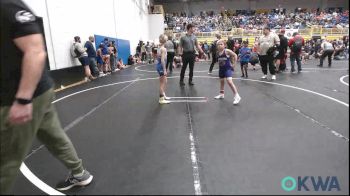 70 lbs Quarterfinal - Karleigh Sneed, Chickasha Youth Wrestling vs Laneigh Jo Cartwright, Midwest City Bombers Youth Wrestling Club
