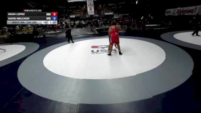 285 lbs Cons. Round 2 - Noah Lopez, South Hills High School Wrestling vs David Melchor, San Pedro High School Wrestling
