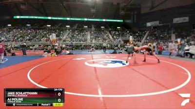 2A-170 lbs Semifinal - AJ Moline, Tongue River vs Jake Schlattmann, Greybull/Riverside