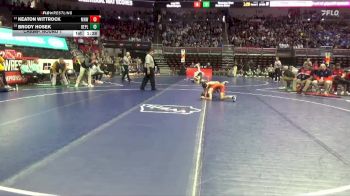 1A-106 lbs Champ. Round 1 - Keaton Wittrock, Manson Northwest Webster vs Brody Hosek, Belle Plaine