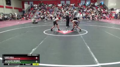 70 lbs Cons. Round 2 - Liam Hall, Panther Wrestling Club vs Jackson Bigbee, Piedmont Wrestling Club