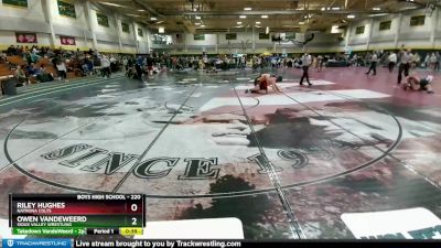 220 lbs Cons. Semi - Riley Hughes, Natrona Colts vs Owen VandeWeerd, Sioux Valley Wrestling