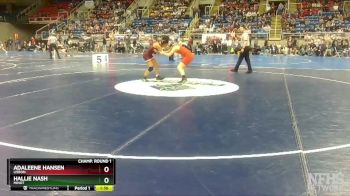 115 lbs Champ. Round 1 - Hallie Nash, Minot vs Adaleene Hansen, Lisbon
