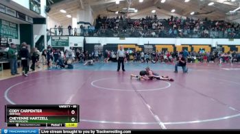 85 lbs Quarterfinal - Cheyenne Hartzell, New Plymouth vs Cody Carpenter, Heritage