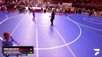 92 lbs Round 2 - David Bartyenyev, Vacaville Wrestling Club vs Santiago Guillent, Socal Grappling Wrestling Club