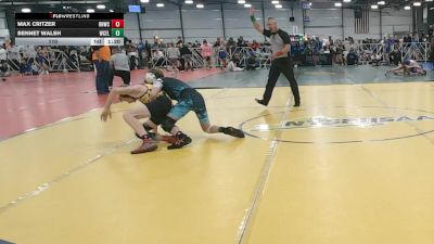 110 lbs Round 4 - 1:30pm Friday - Bennet Walsh, West Coast Elite vs Max Critzer, Ranger Wrestling Club