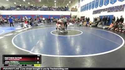 190 lbs Cons. Round 2 - Josh Moreau, West Valley (Spokane) vs Matthew Duthie, West Valley (Spokane)