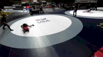 112 lbs 1st Place Match - Emmalyn Clark, Elk Grove Wrestling Academy vs Mia Orona, Manteca Cobras Wrestling Club