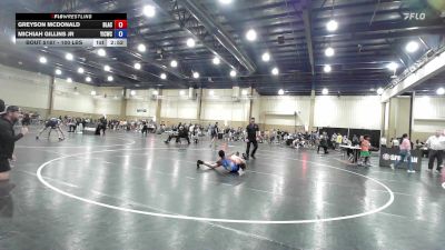 100 lbs Quarterfinal - Greyson McDonald, Black Flag Wrestling Academy vs Michiah Gillins Jr, Youth Impact Center Wrestling Club