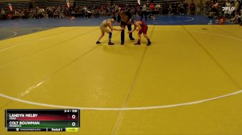 100 lbs Cons. Semi - Landyn Melby, Pierz vs Colt Bouwman, Minneota