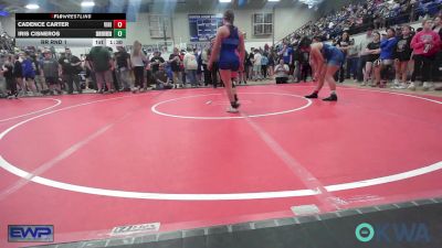 126 lbs Quarterfinal - Cadence Carter, Vinita Kids Wrestling vs Iris Cisneros, Skiatook Youth Wrestling